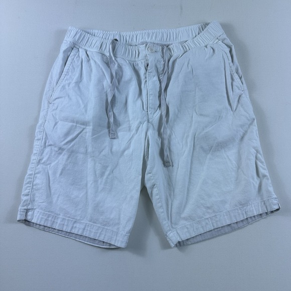 Tommy Bahama Relax Linen‎ Blend Shorts Mens Large Drawstring White Bermuda - Picture 1 of 5